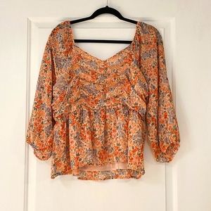 American Eagle Floral Blouse